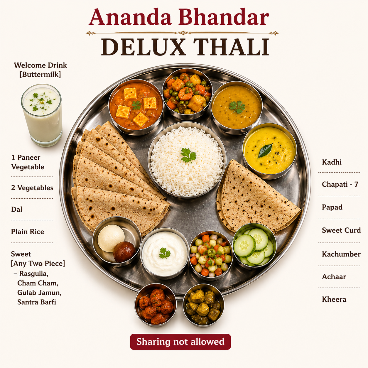 Ananda Bhandar Delux Thali